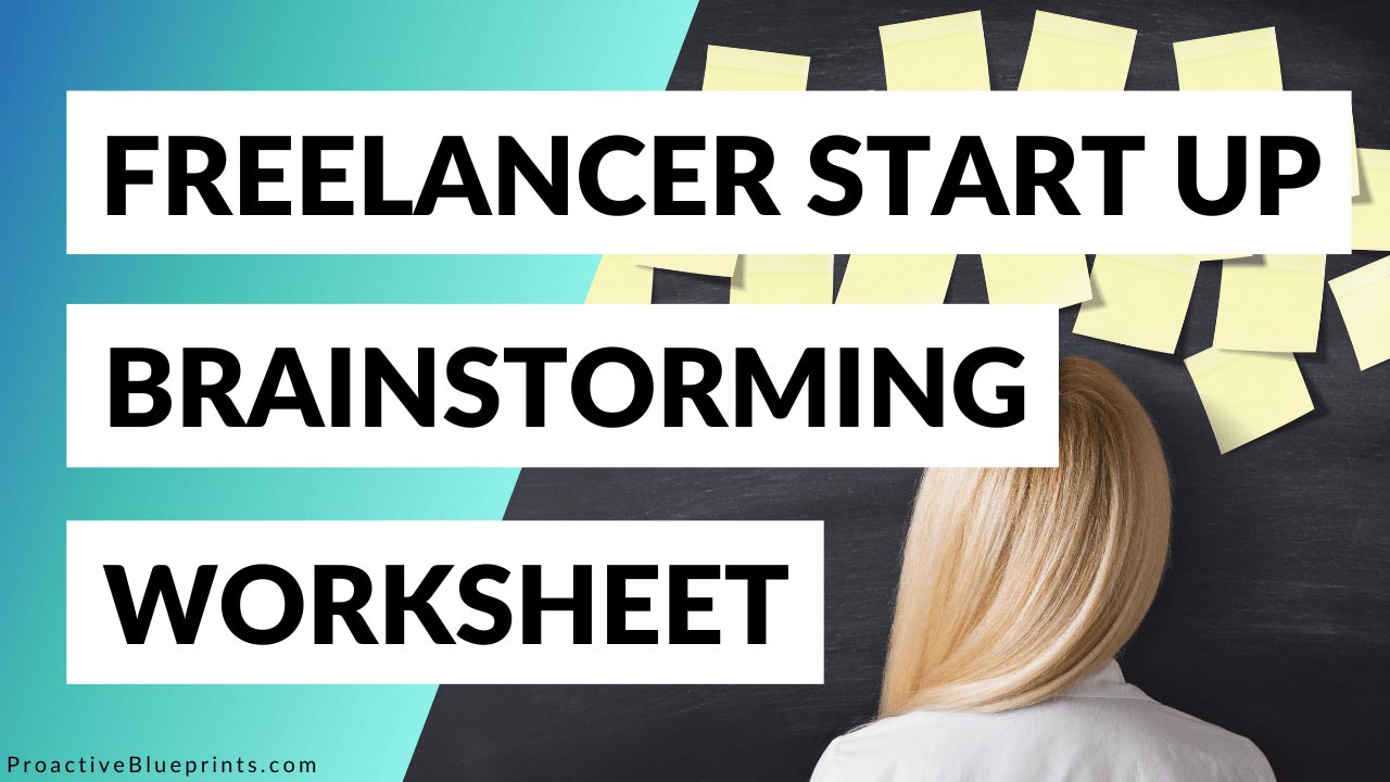 Freelancer Start Up Brainstorming Worksheet
