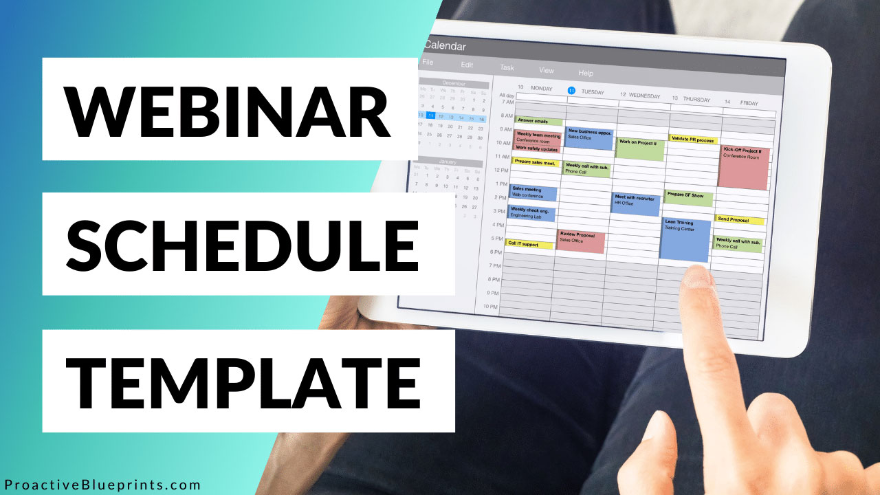 Webinar Schedule Template